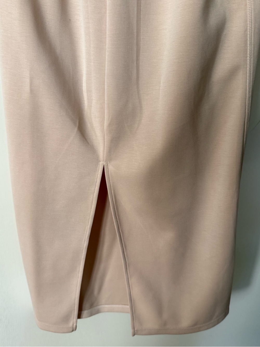 Moda Beige  Pencil Skirt with Back Slit